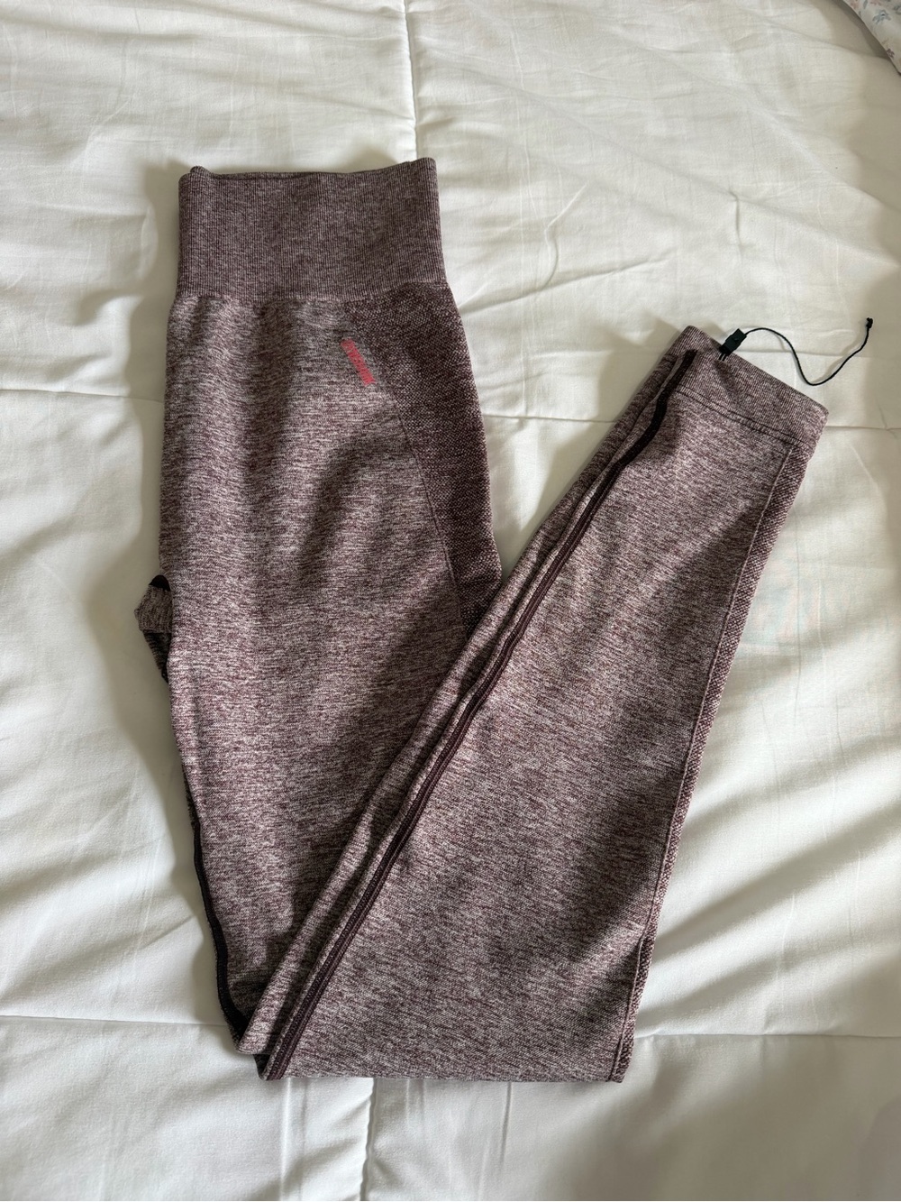Gymshark Kids High-Waist Leggings in Heather Mauve